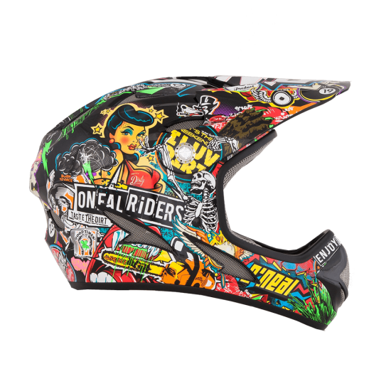 ONeal Backflip Fidlock DH Kids Helmet Evo CRANK black multi Seite rechts