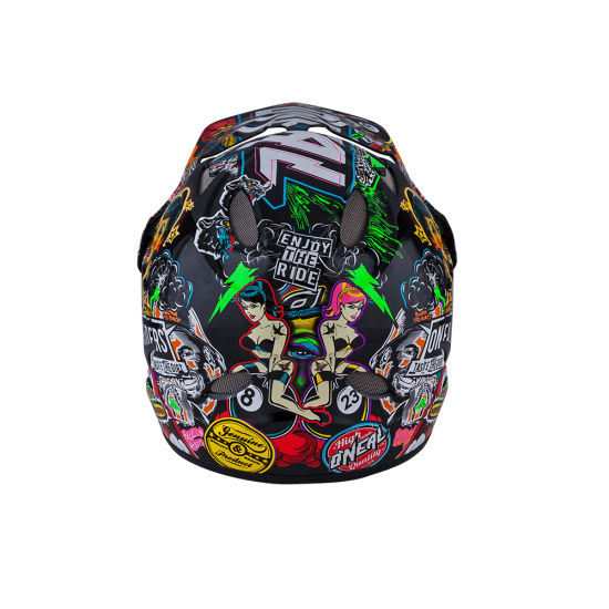 ONeal Backflip Fidlock DH Kids Helmet Evo CRANK black multi hinten