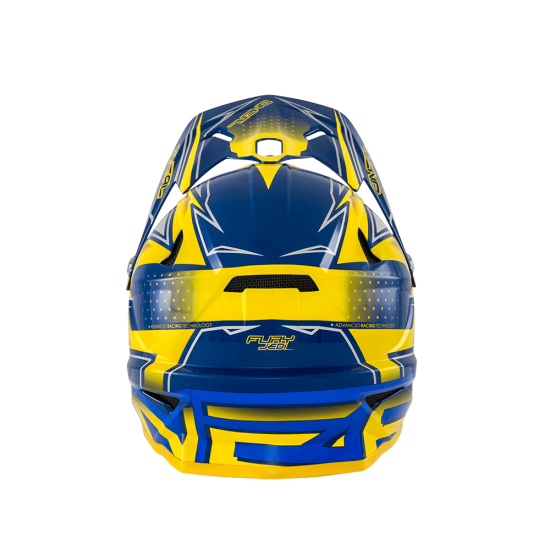 Oneal Fury Fidlock DH Helmet Evo JEDI gelb blau Hinten