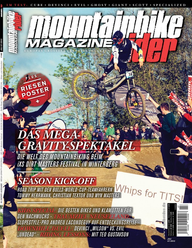 Die Juli Ausgabe vom MTB Rider Magazin mit Riesenposter